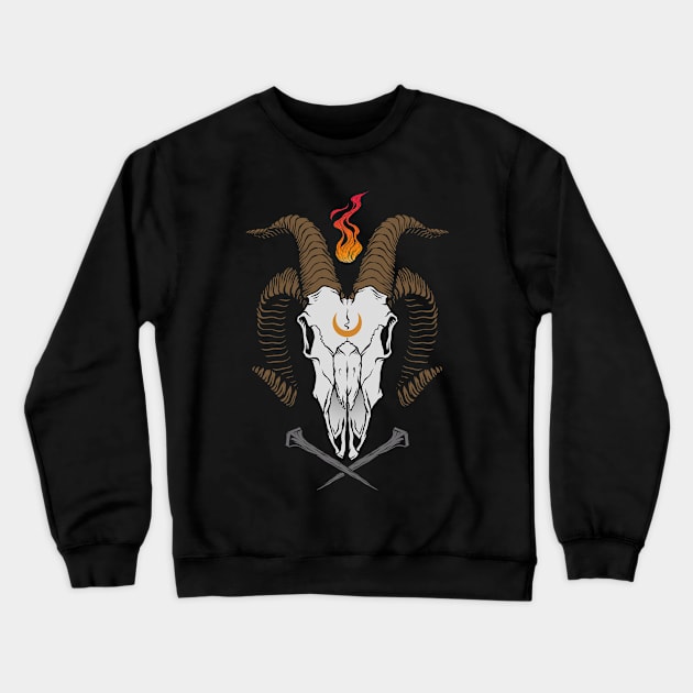 Occult Goat Crewneck Sweatshirt by Deniart